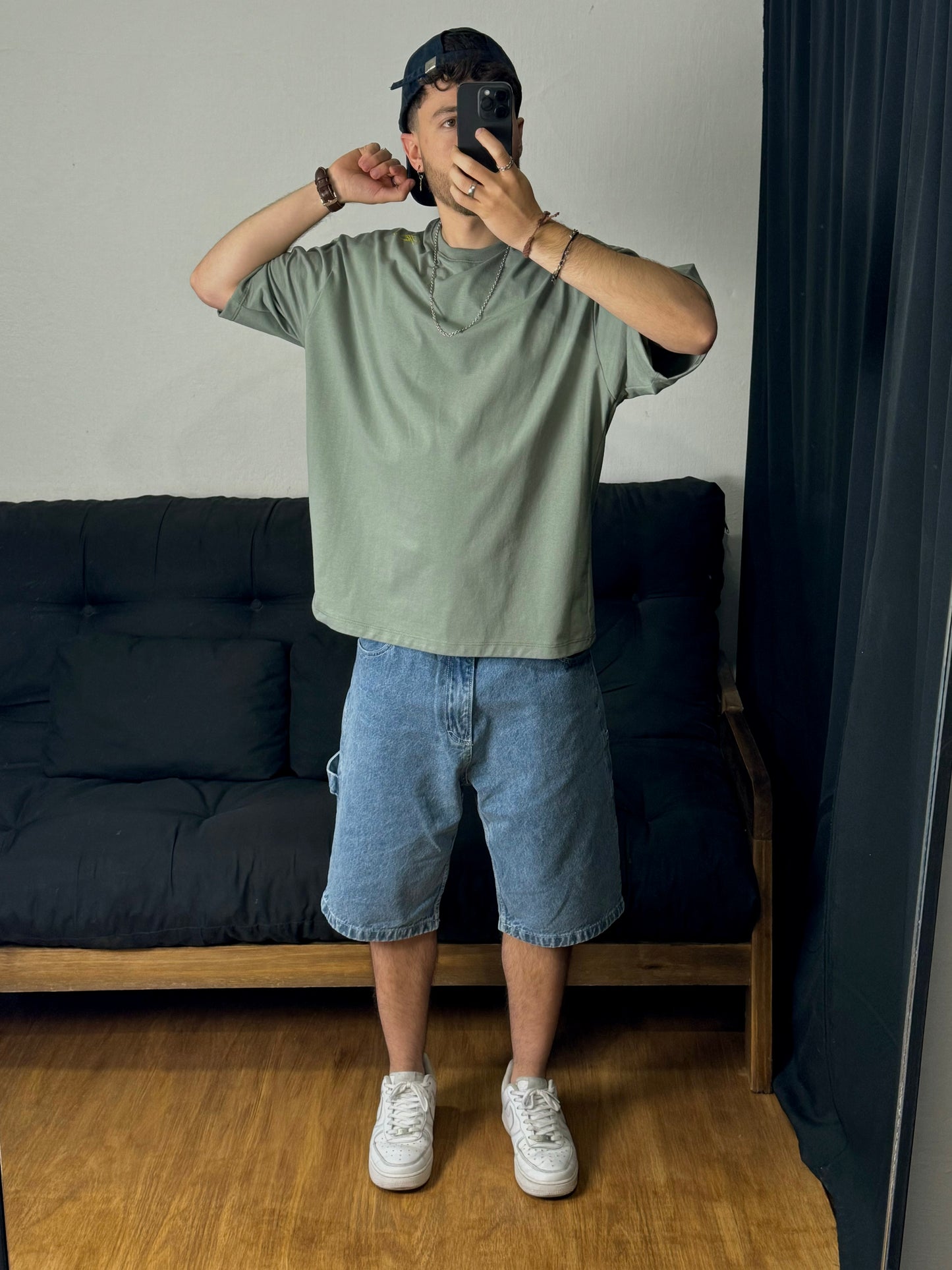 REMERA OVER-BOXY verde claro