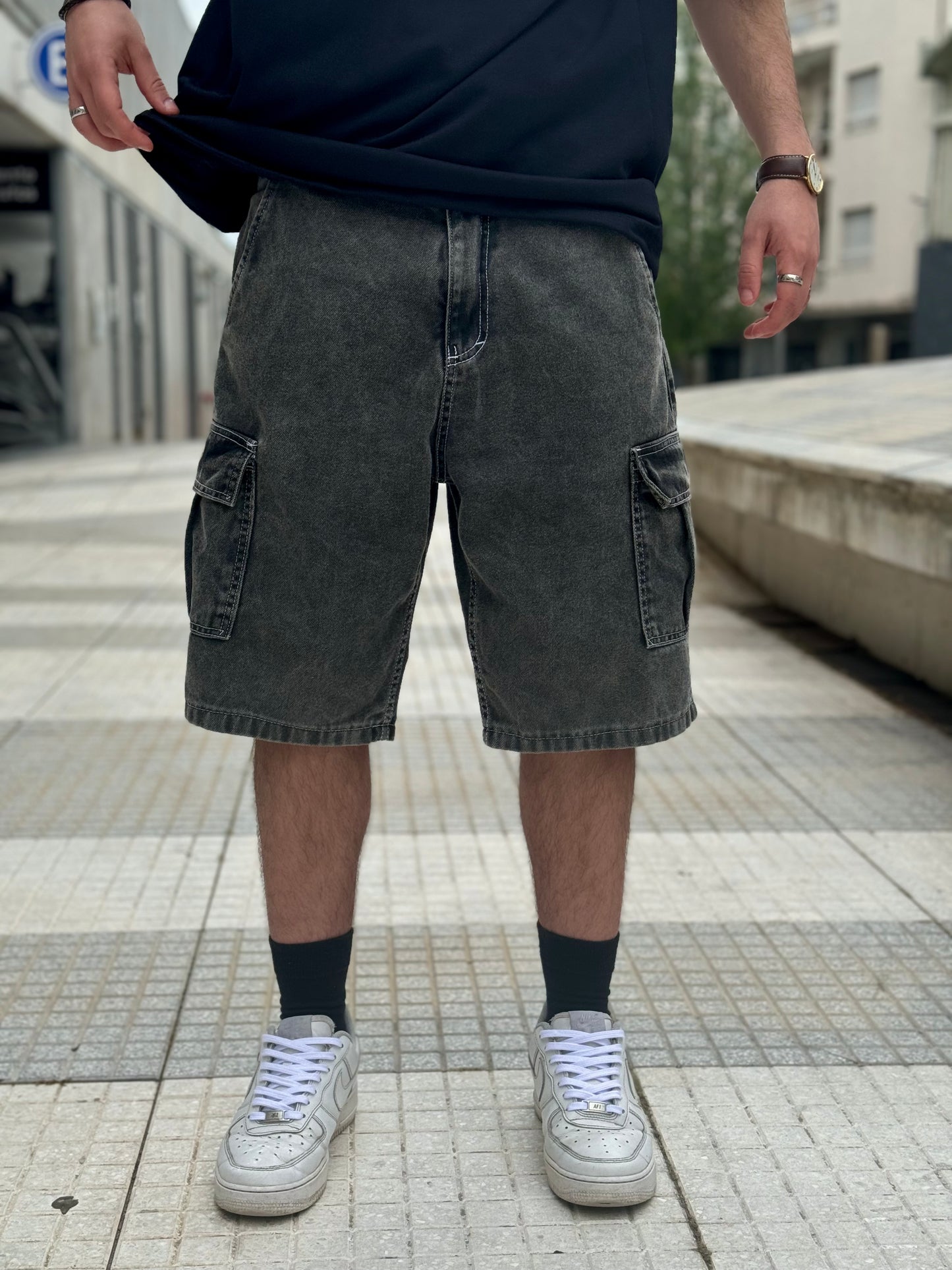 BERMUDA Baggy Cargo Washed