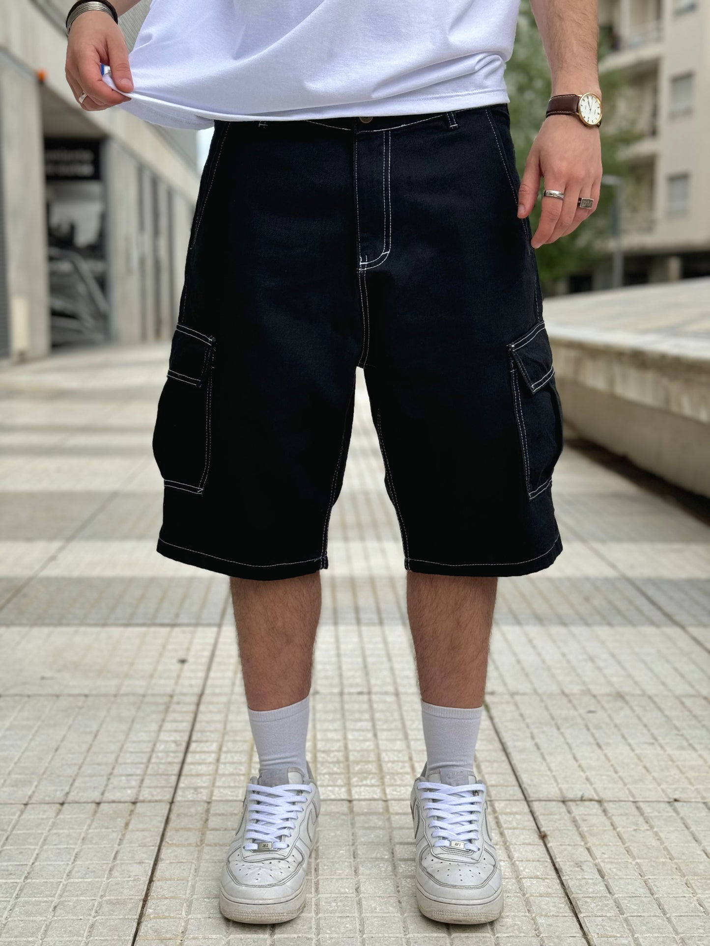 BERMUDA Baggy Cargo By Black