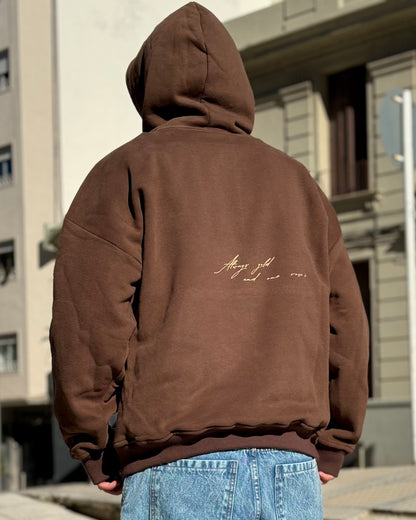 HOODIE CHOCOLATE GOLD