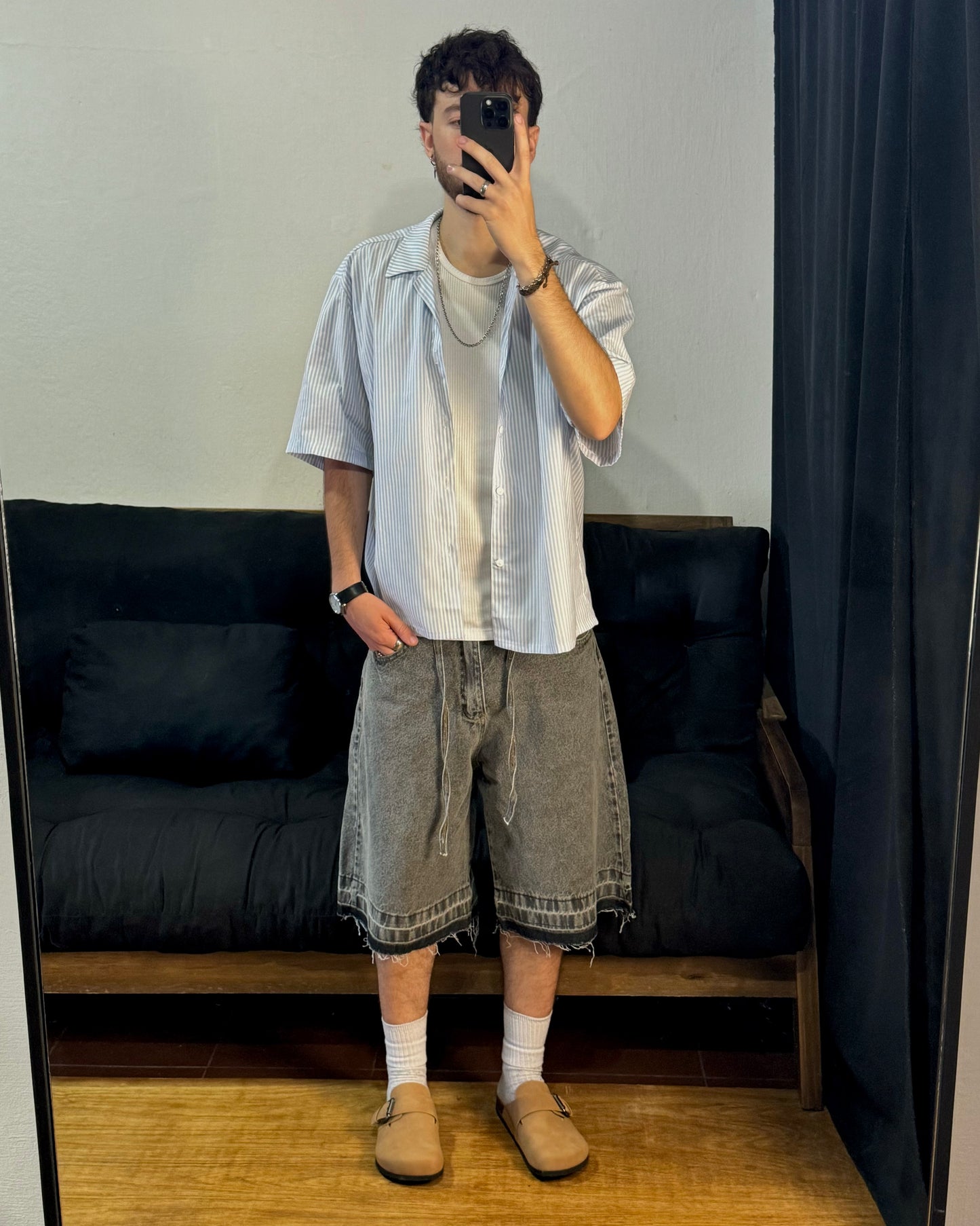 Bermuda BAGGY Mott Gris