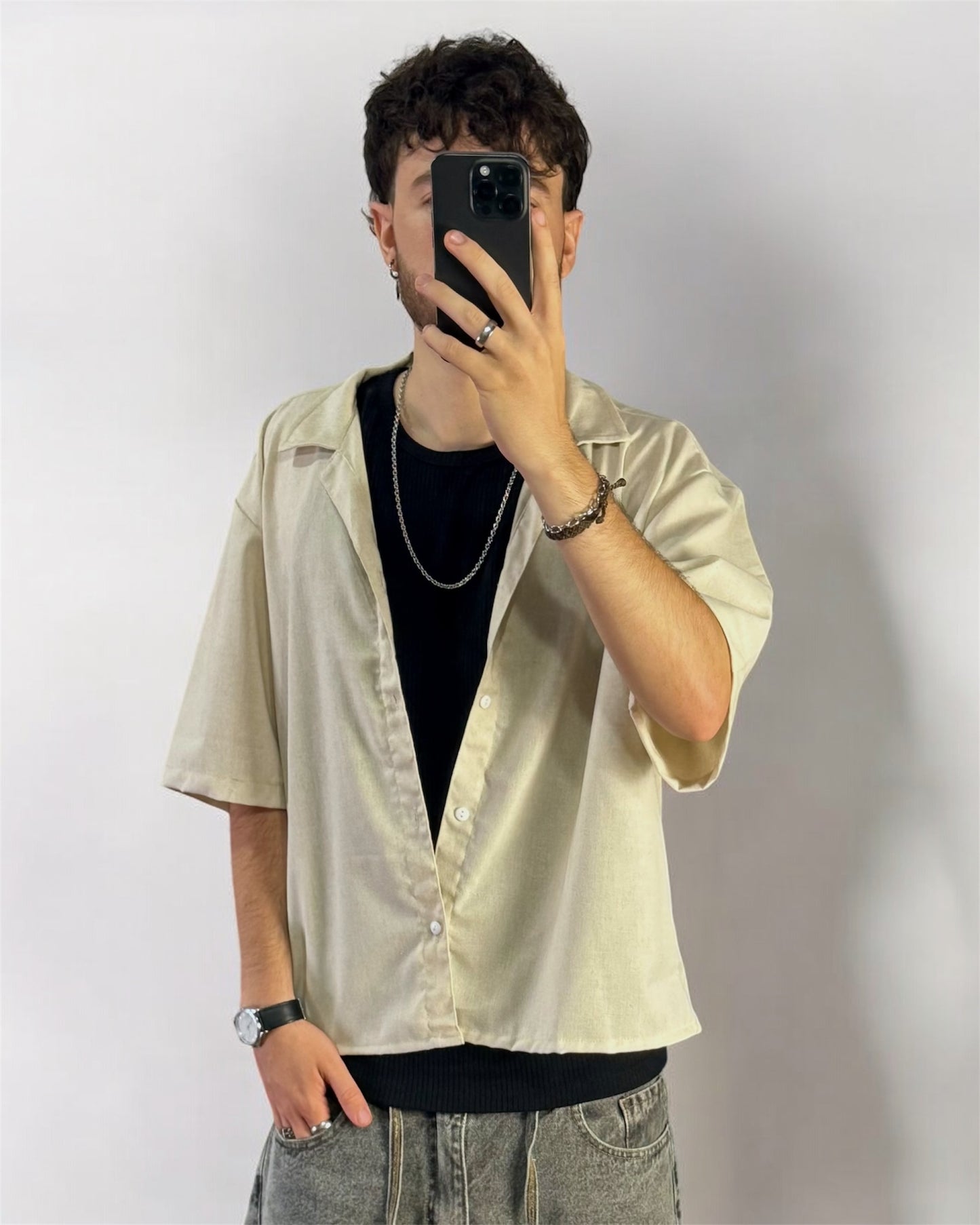 Camisa SAMM Boxy fit Beige