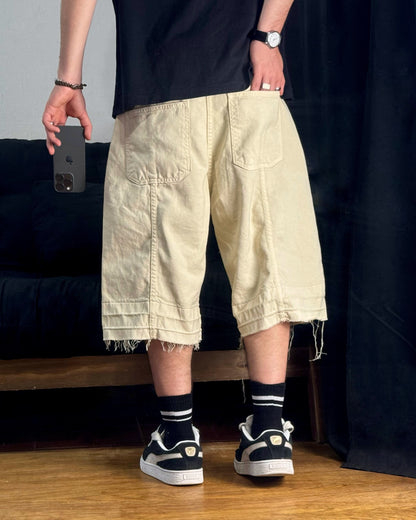 Bermuda BAGGY Beige Creem