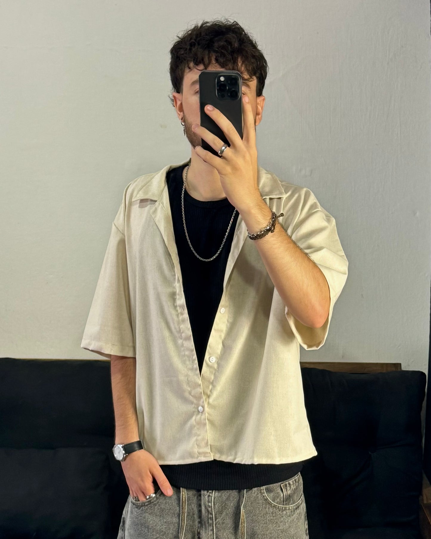 Camisa SAMM Boxy fit Beige