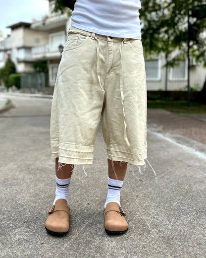Bermuda BAGGY Beige Creem