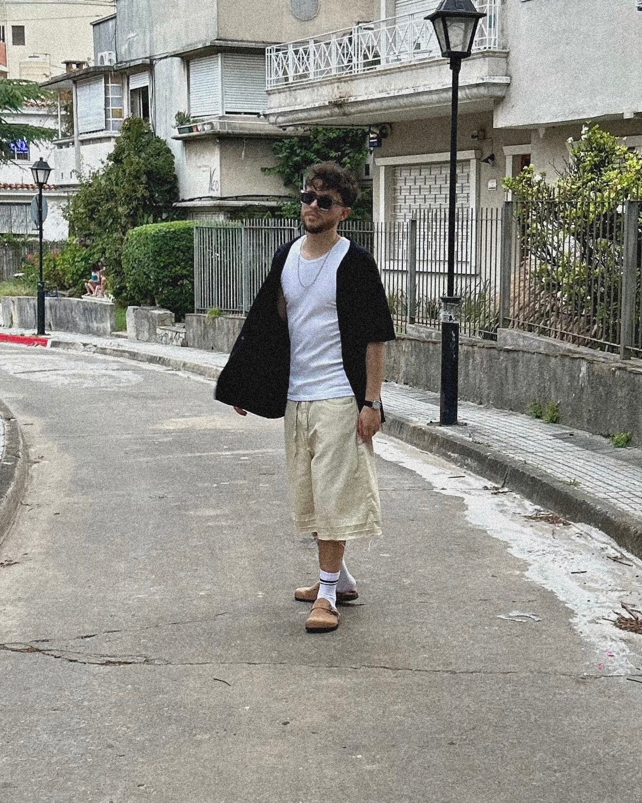 Bermuda BAGGY Beige Creem