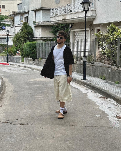 Bermuda BAGGY Beige Creem