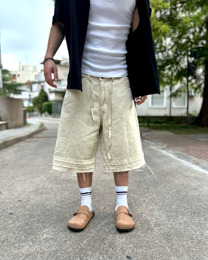 Bermuda BAGGY Beige Creem