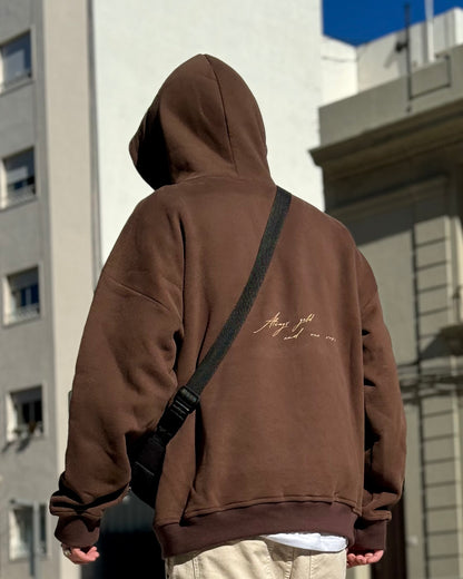 HOODIE CHOCOLATE GOLD