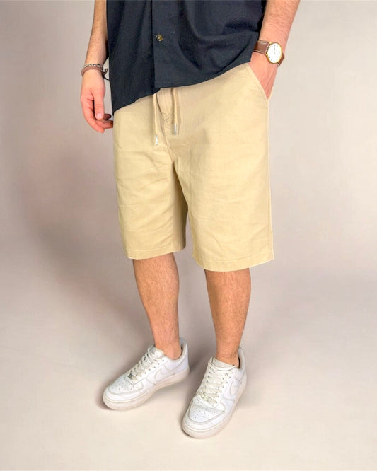 Bermuda de Lino - Beige
