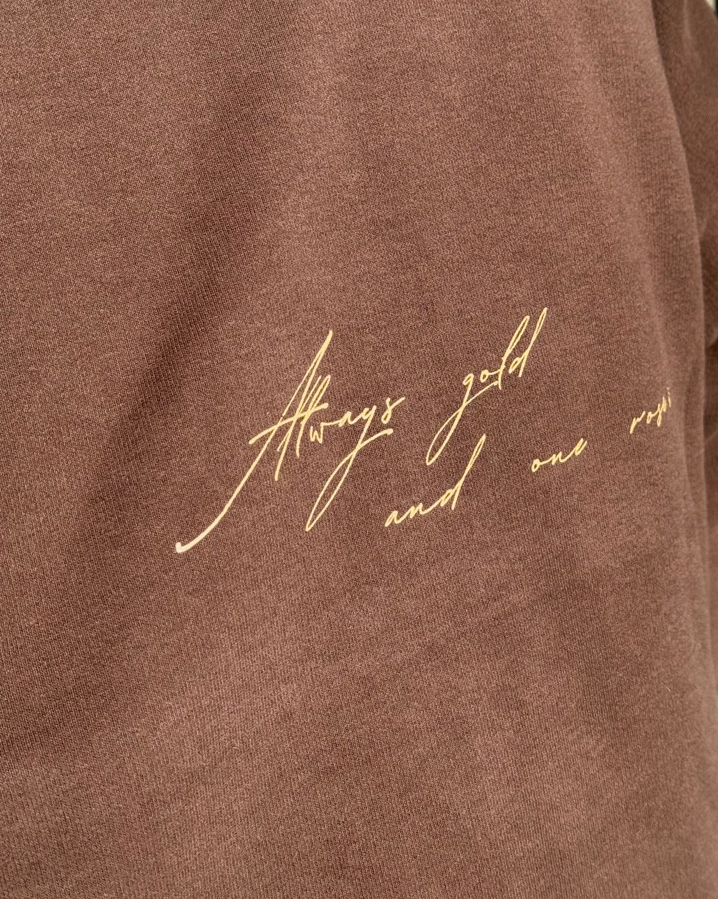 HOODIE CHOCOLATE GOLD