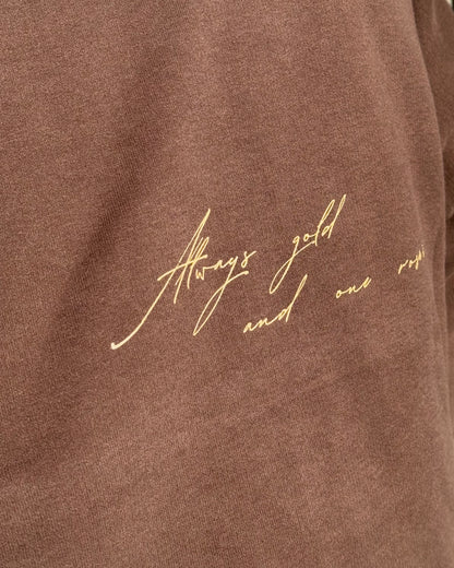 HOODIE CHOCOLATE GOLD