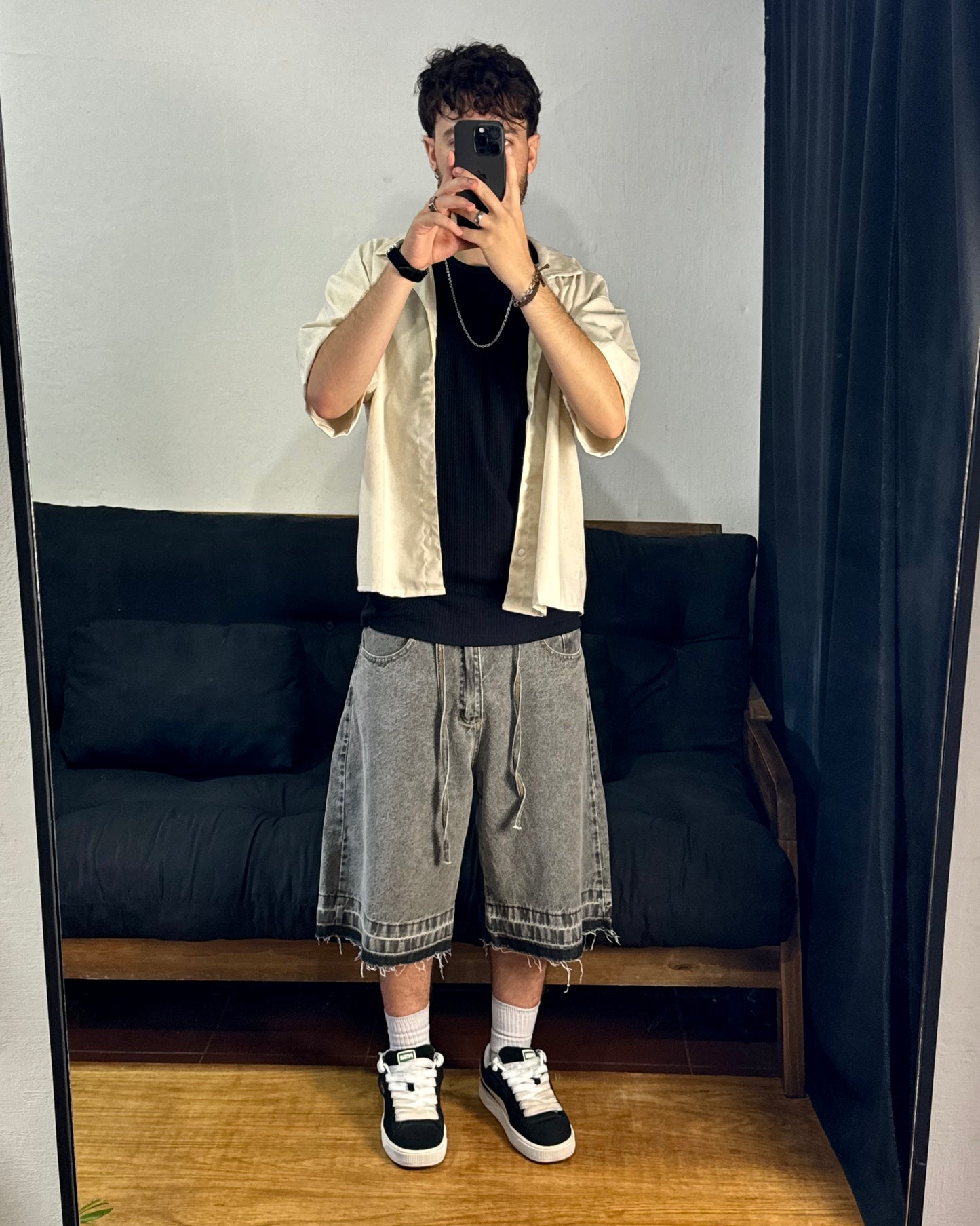 Bermuda BAGGY Mott Gris