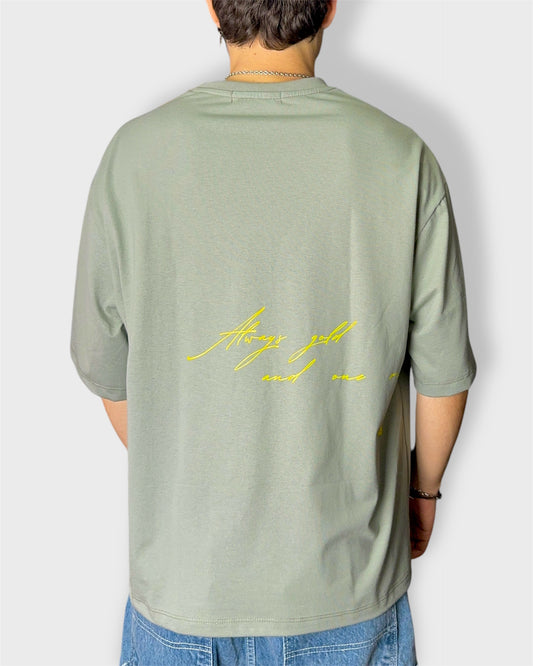 REMERA OVER-BOXY verde claro